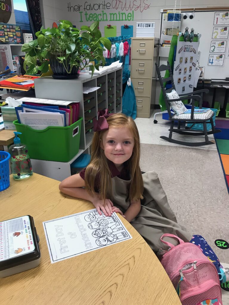 1st day of school photo, school uniforms